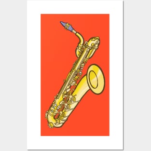 Baritone saxophone Posters and Art